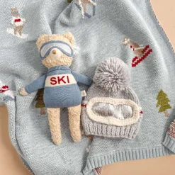 Plush Animals-Blueberry Hill Benjamin Ski Bear