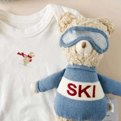 Plush Animals-Blueberry Hill Benjamin Ski Bear