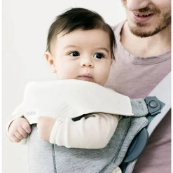 Teething Bibs|Baby Carriers-BABYBJÖRN Bib for Carrier Mini & Free (2 Pack) Natural White