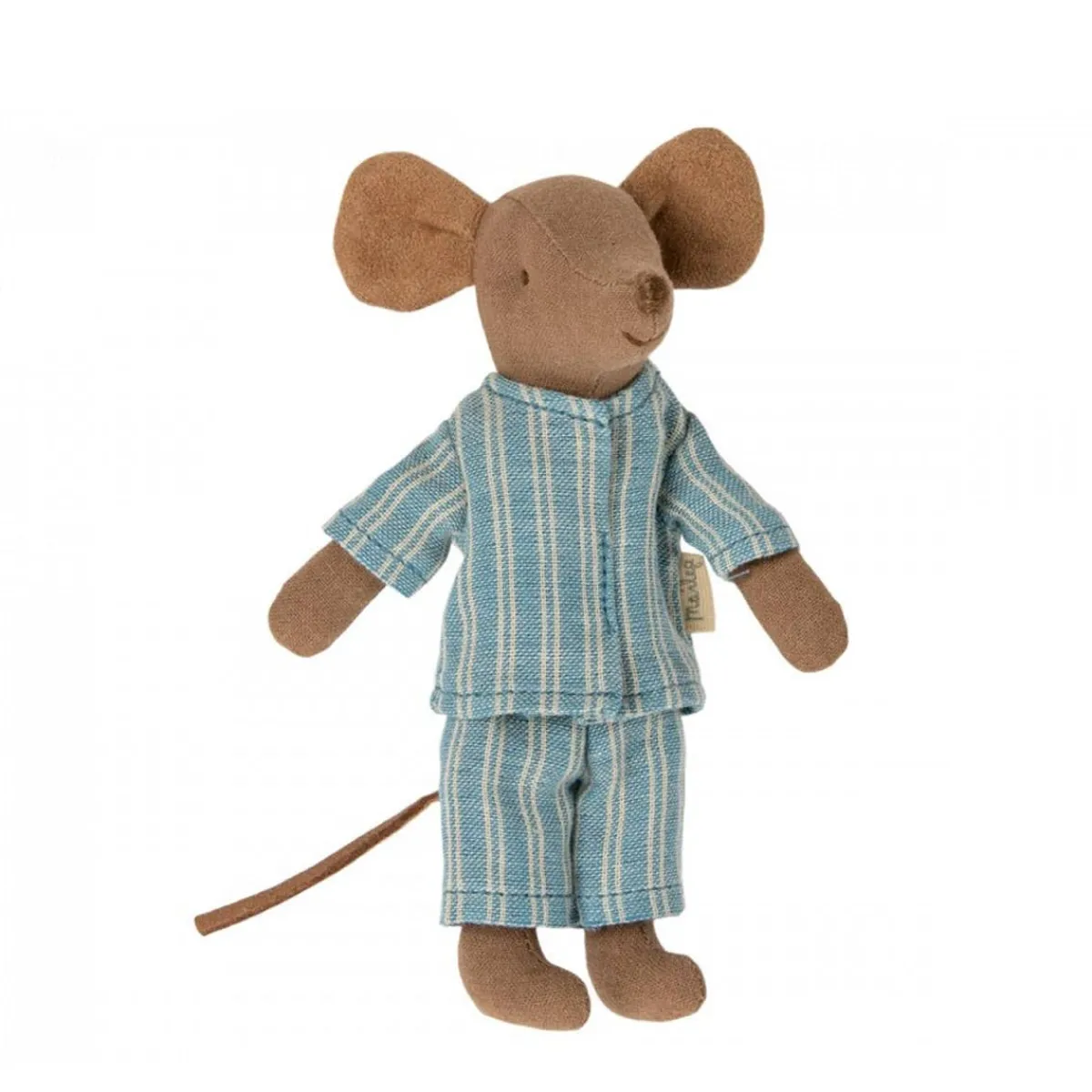 Plush Animals-Maileg Big Brother Mouse in Matchbox (Blue PJ)