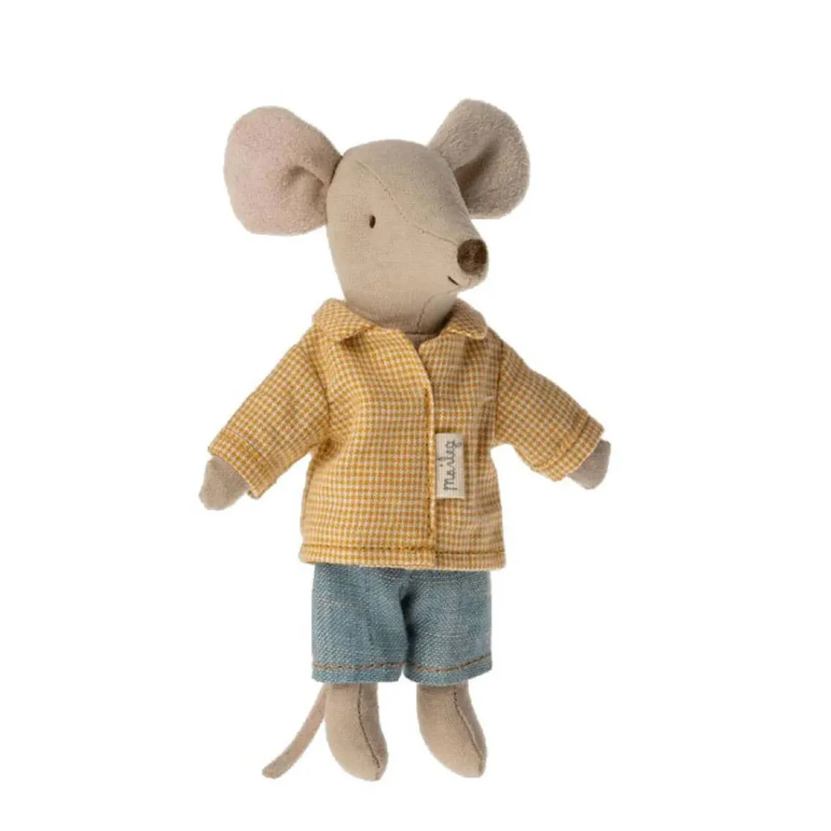 Plush Animals-Maileg Big Brother Mouse in Matchbox (Shirt & Denim)
