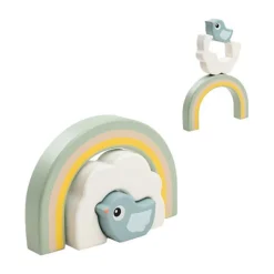 Wooden Toys|Stack + Nest Toys-Done By Deer Birdee Stacking Tunnel