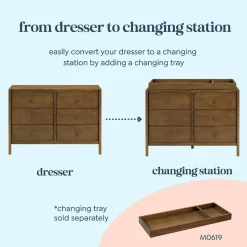Dressers-DaVinci Birdie 6 Drawer Dresser