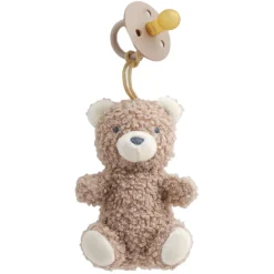 Plush Rattles + Teethers|Pacifiers + Clips-Itzy Ritzy Bitzy Pal Natural Rubber + Stuffed Animal
