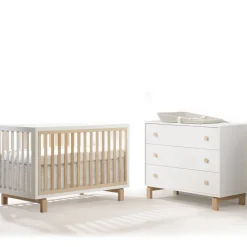 Nursery Collections|Convertible Cribs-Tulip Bjorn Classic Crib & 3 Drawer