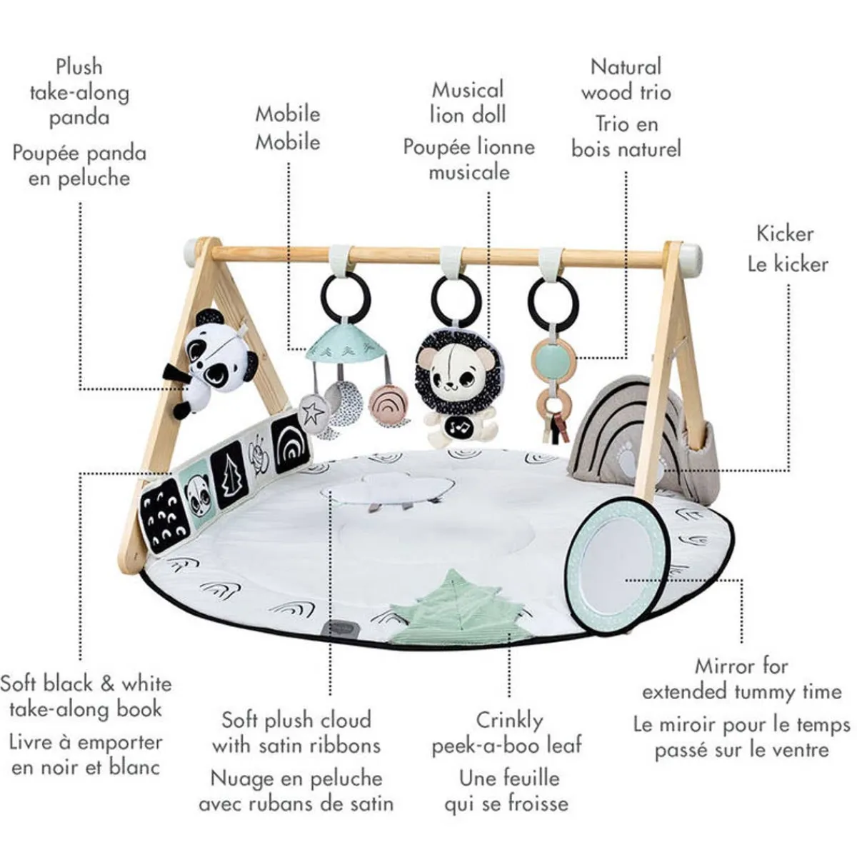 Activity Gyms-Tiny Love Black & White Decor Deluxe Gymini