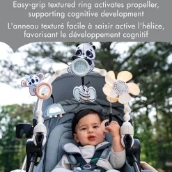 Stroller Toys-Tiny Love Black & White Decor Stroller Arch