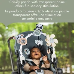 Stroller Toys-Tiny Love Black & White Decor Stroller Arch