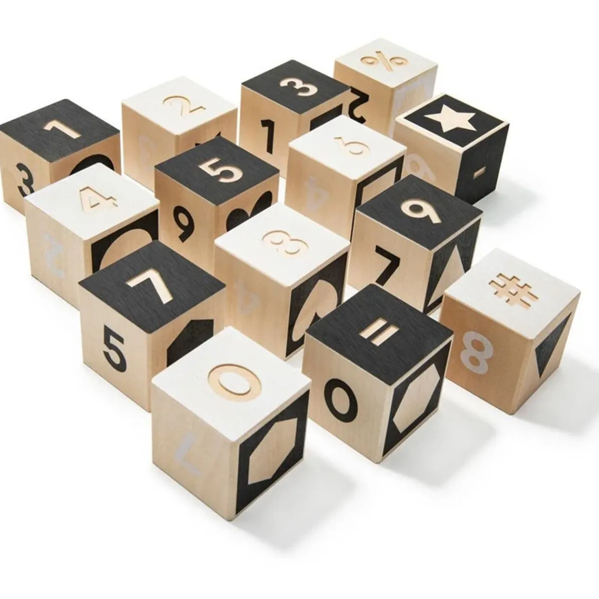 Wooden Toys|Blocks + Shape Sorters-Uncle Goose Black & White Number Blocks