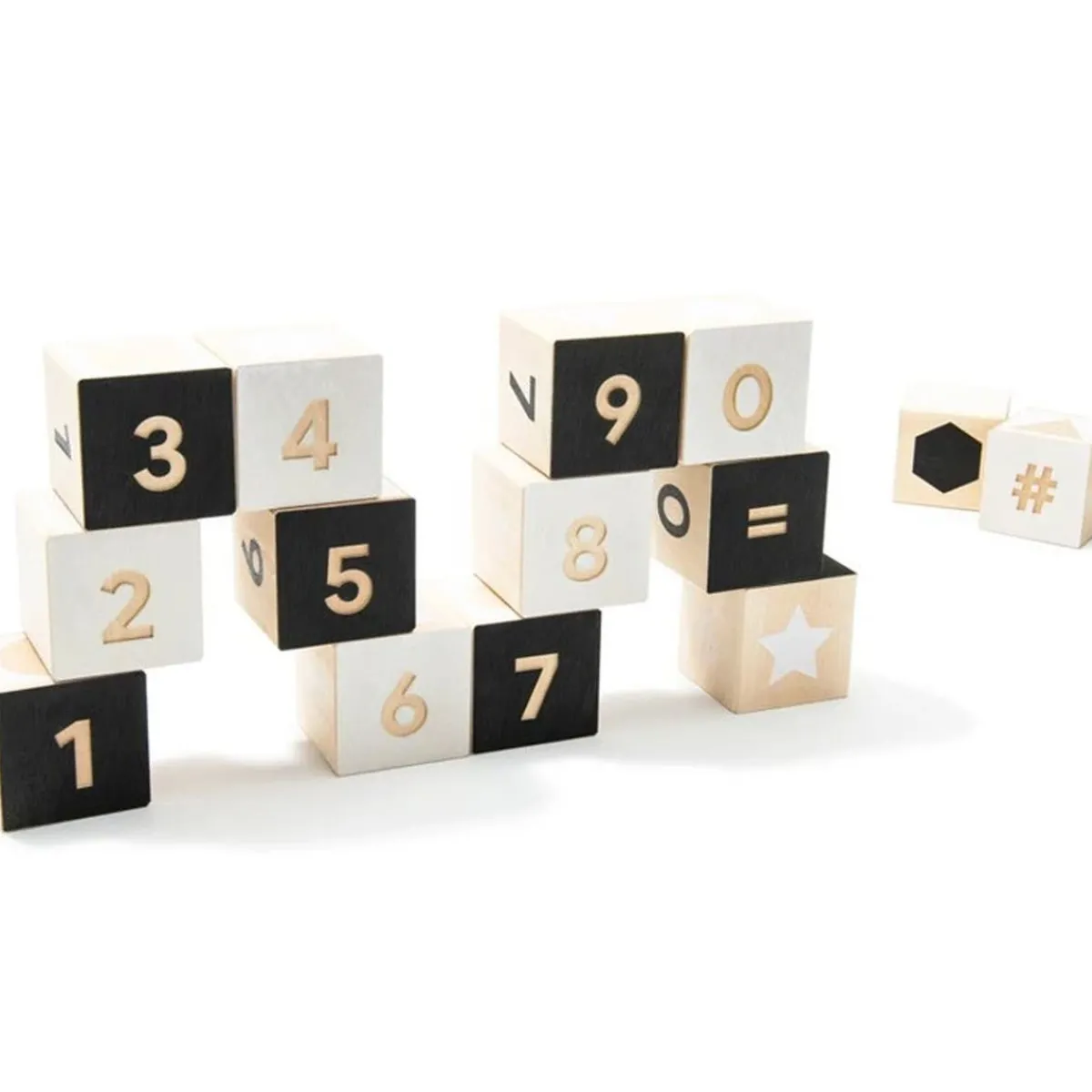 Wooden Toys|Blocks + Shape Sorters-Uncle Goose Black & White Number Blocks