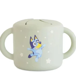 Baby Food Feeders-Mushie Bluey Silicone Snack Cup