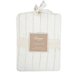 Crib Skirts-Crane Baby Boho Crib Skirt Off-White