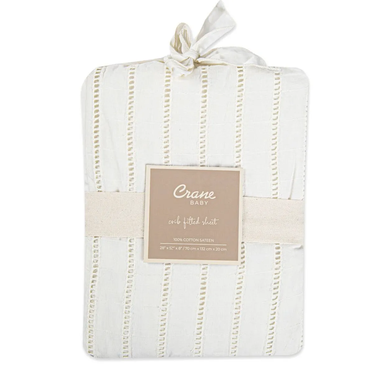 Crib Skirts-Crane Baby Boho Crib Skirt Off-White