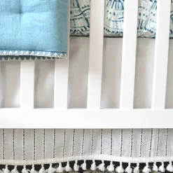 Crib Skirts-Crane Baby Boho Crib Skirt Off-White