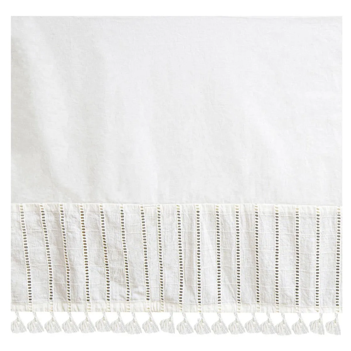 Crib Skirts-Crane Baby Boho Crib Skirt Off-White