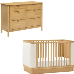 Dressers|Nursery Collections-Babyletto Bondi Boucle 4-in-1 Crib + Bondi 6 Drawer Dresser