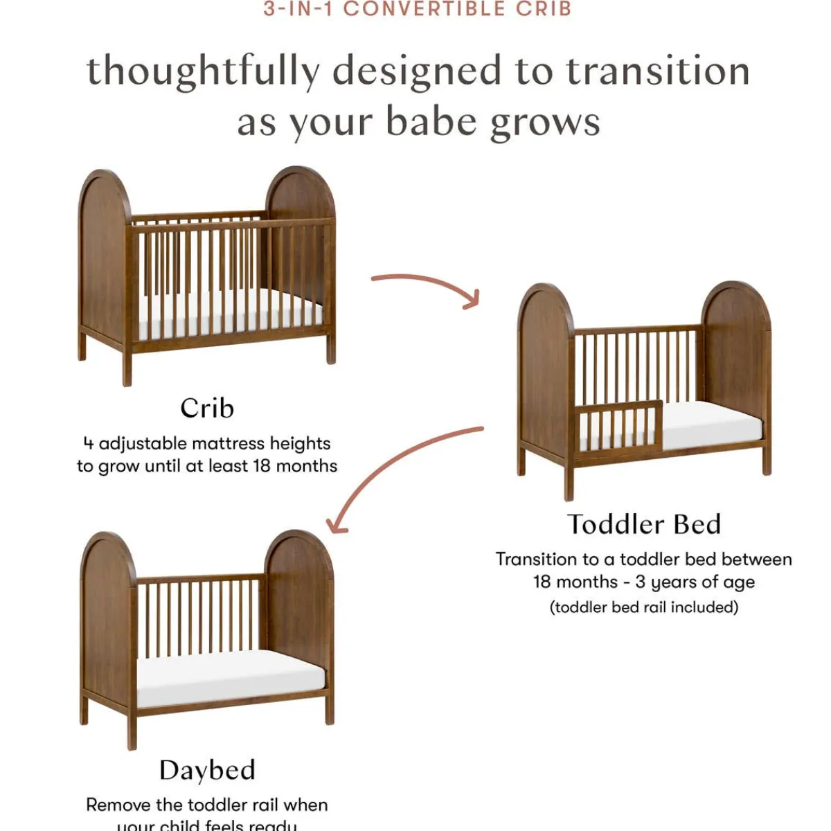 Convertible Cribs-Babyletto Bondi 3-in-1 Crib