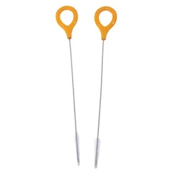Bottle Brushes + Drying Racks-Zoli BOT Straw Cleaning Brush (2 Pack) Orange