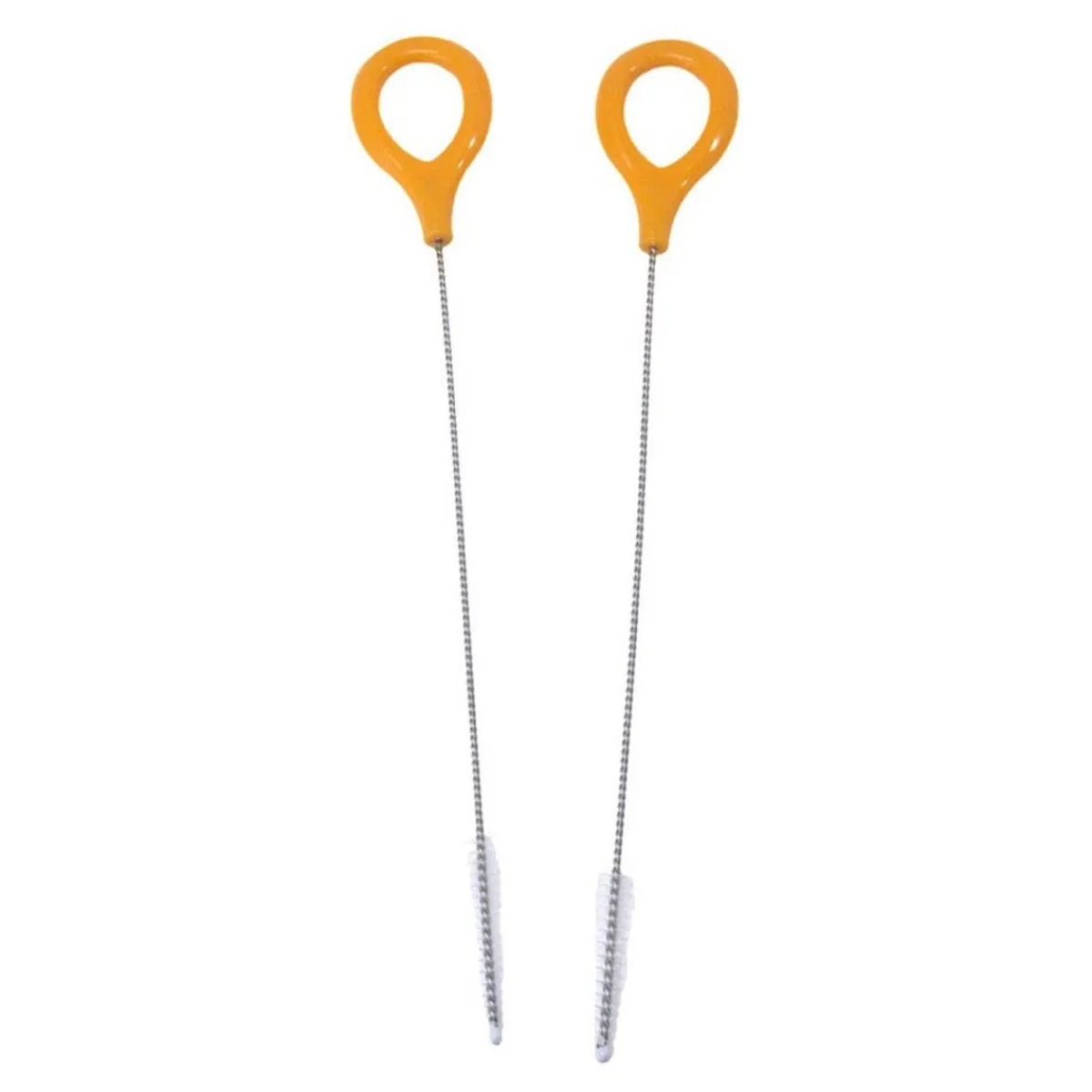 Bottle Brushes + Drying Racks-Zoli BOT Straw Cleaning Brush (2 Pack) Orange