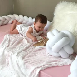 Crib Bumpers-Malia Mu Braid Cushion (Full)