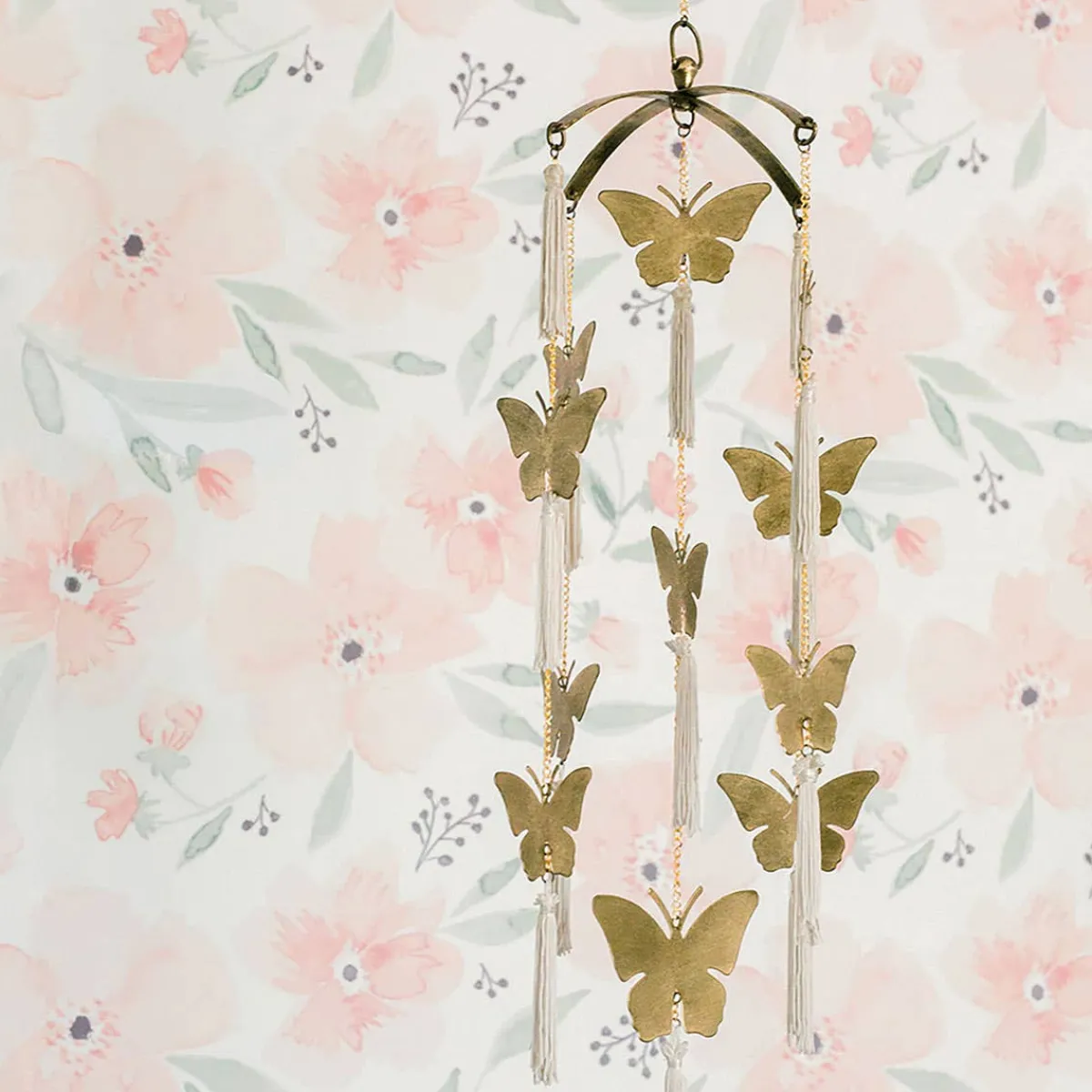Wall Decor|Mobiles-Crane Baby Brass Ceiling Hanging