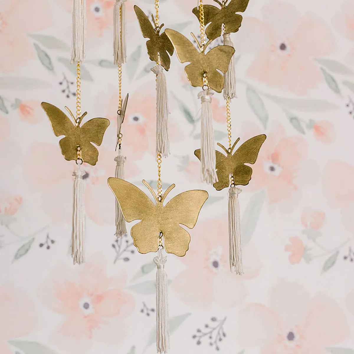 Wall Decor|Mobiles-Crane Baby Brass Ceiling Hanging