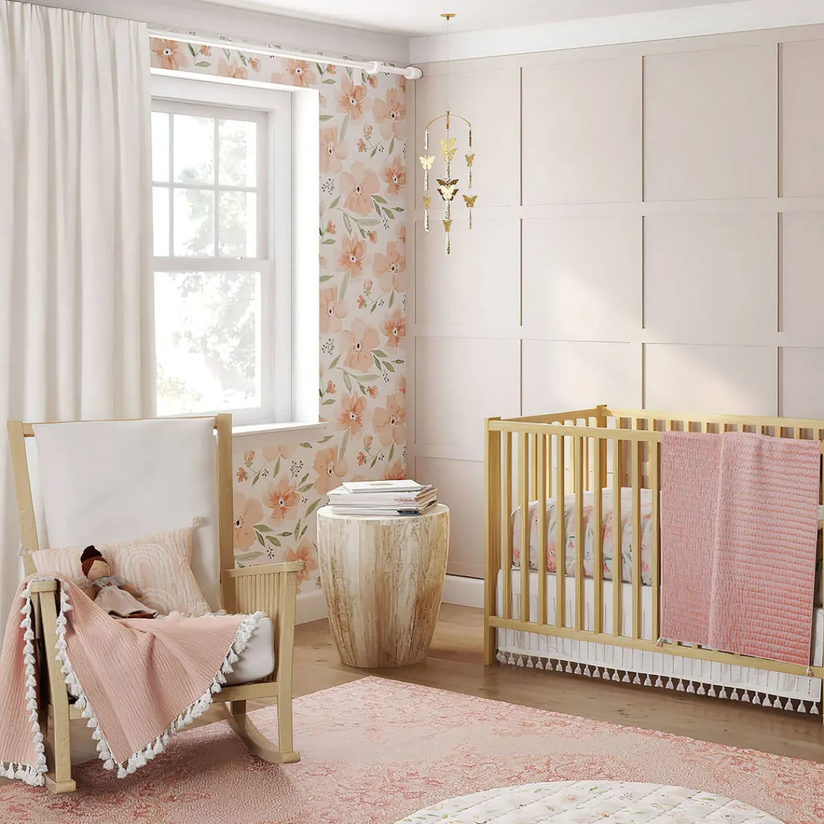 Wall Decor|Mobiles-Crane Baby Brass Ceiling Hanging