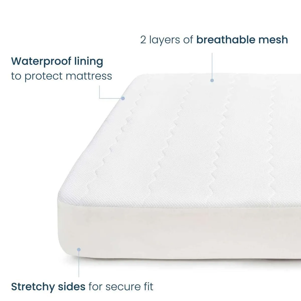 Crib Mattress Protection-Halo Breathable Crib Mattress Cover