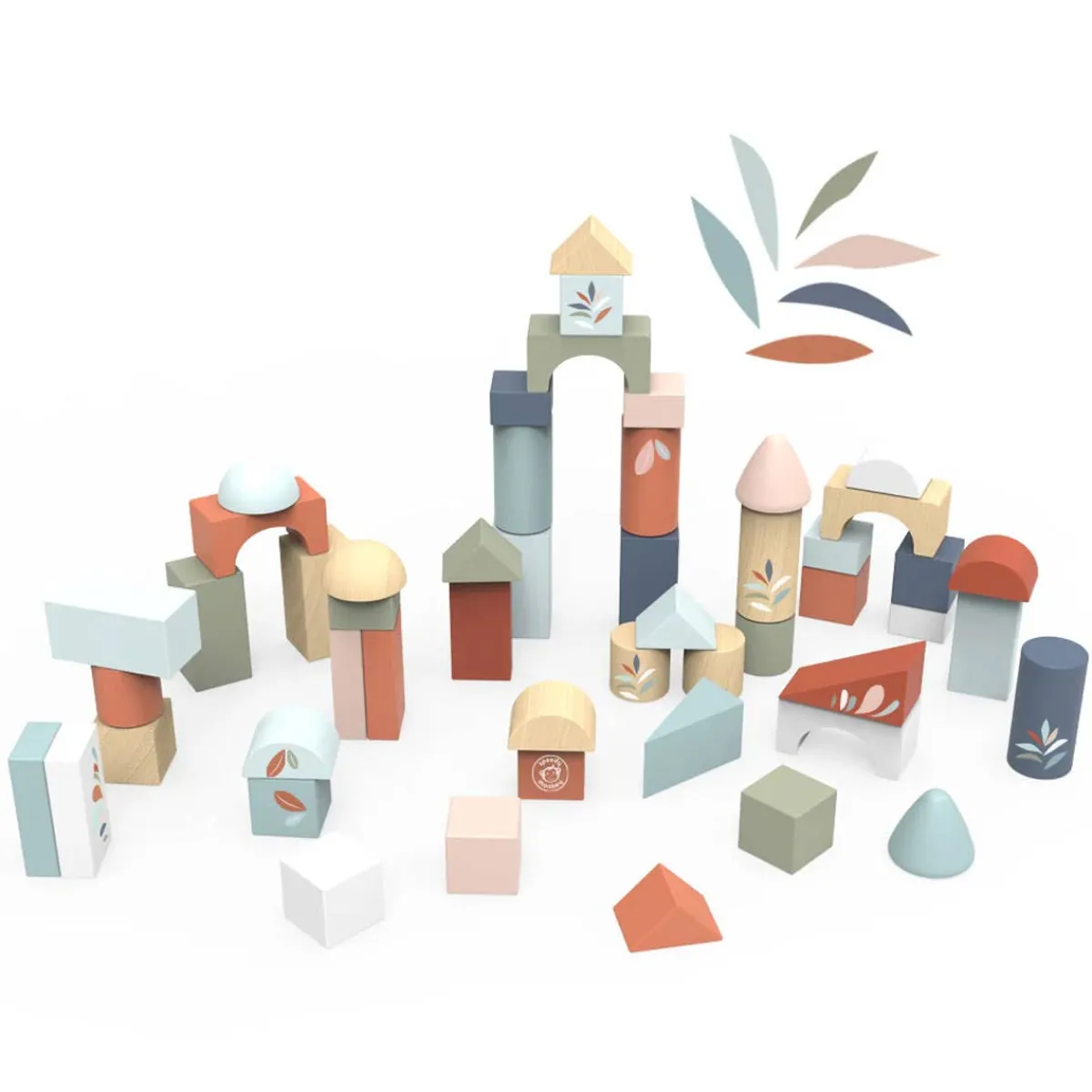 Wooden Toys-Speedy Monkey Building Blocks (50 Pieces)