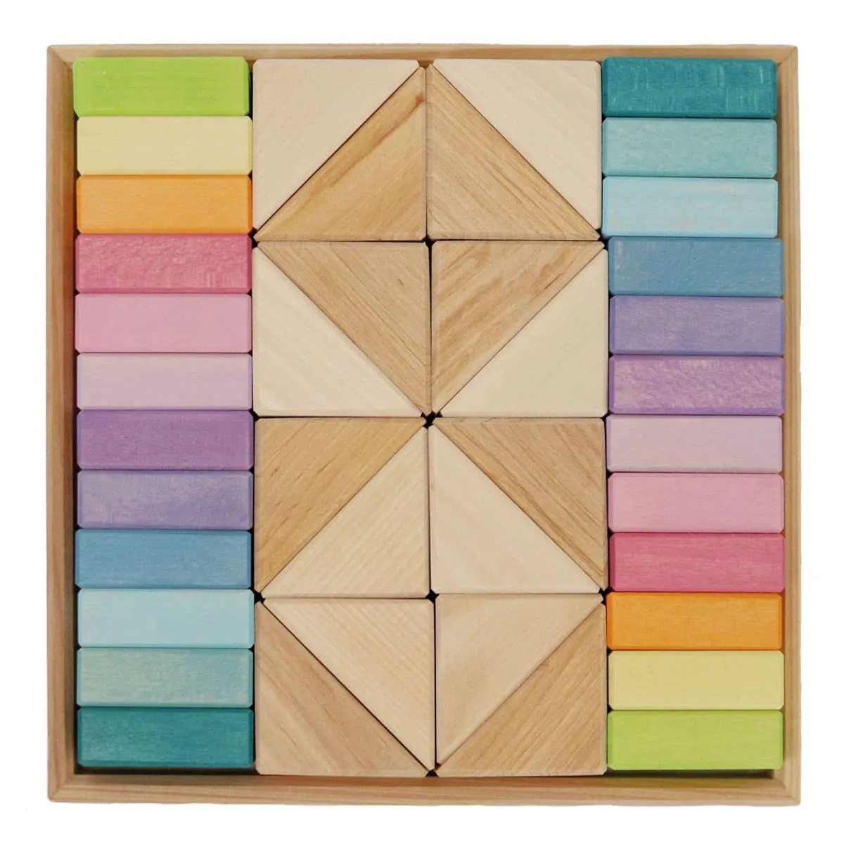 Wooden Toys-Grimm's Building Set Pastel Duo (40 Pieces)