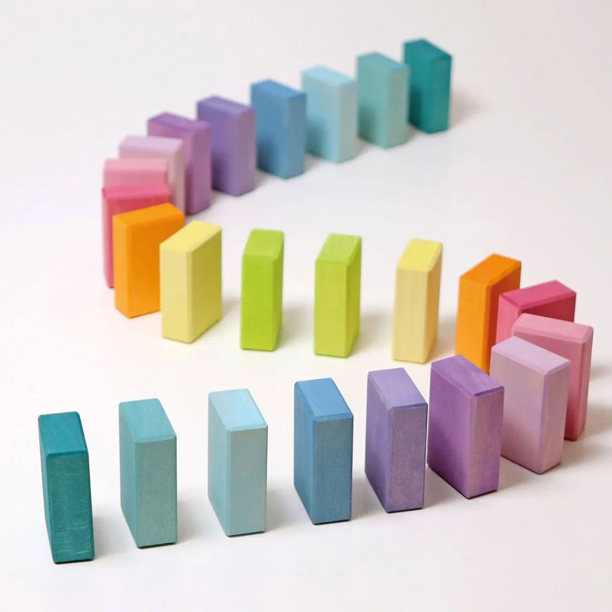 Wooden Toys-Grimm's Building Set Pastel Duo (40 Pieces)