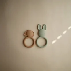 Teethers|Pacifiers + Clips-Mushie Bunny Teether Sage