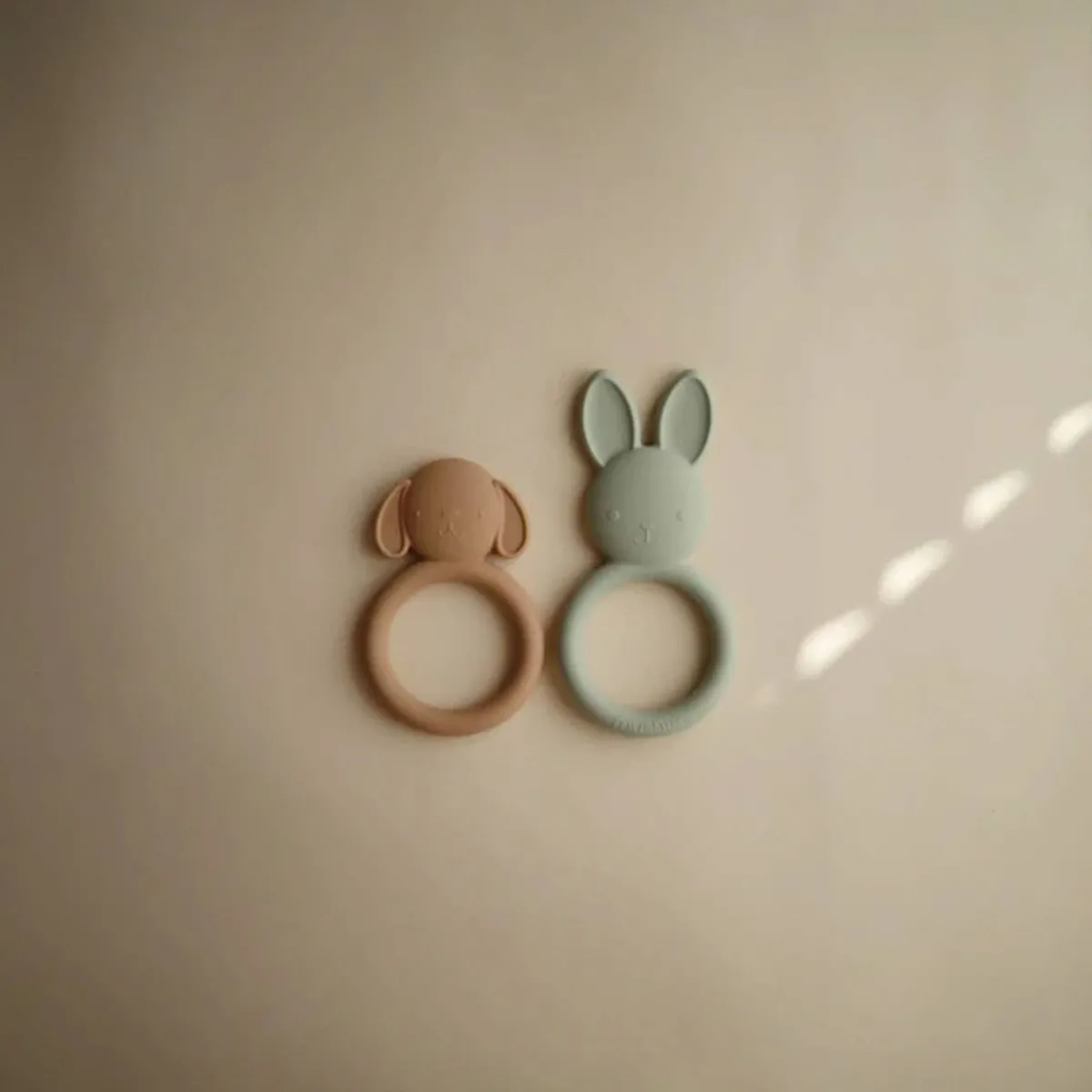 Teethers|Pacifiers + Clips-Mushie Bunny Teether Sage