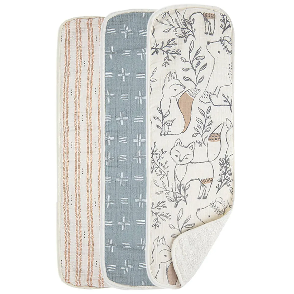 Bibs + Burps-Crane Baby Burp Cloth (3 Pack)
