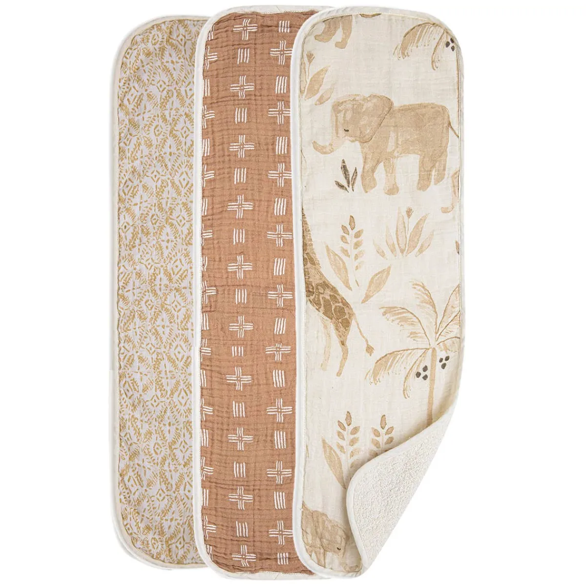 Bibs + Burps-Crane Baby Burp Cloth (3 Pack)