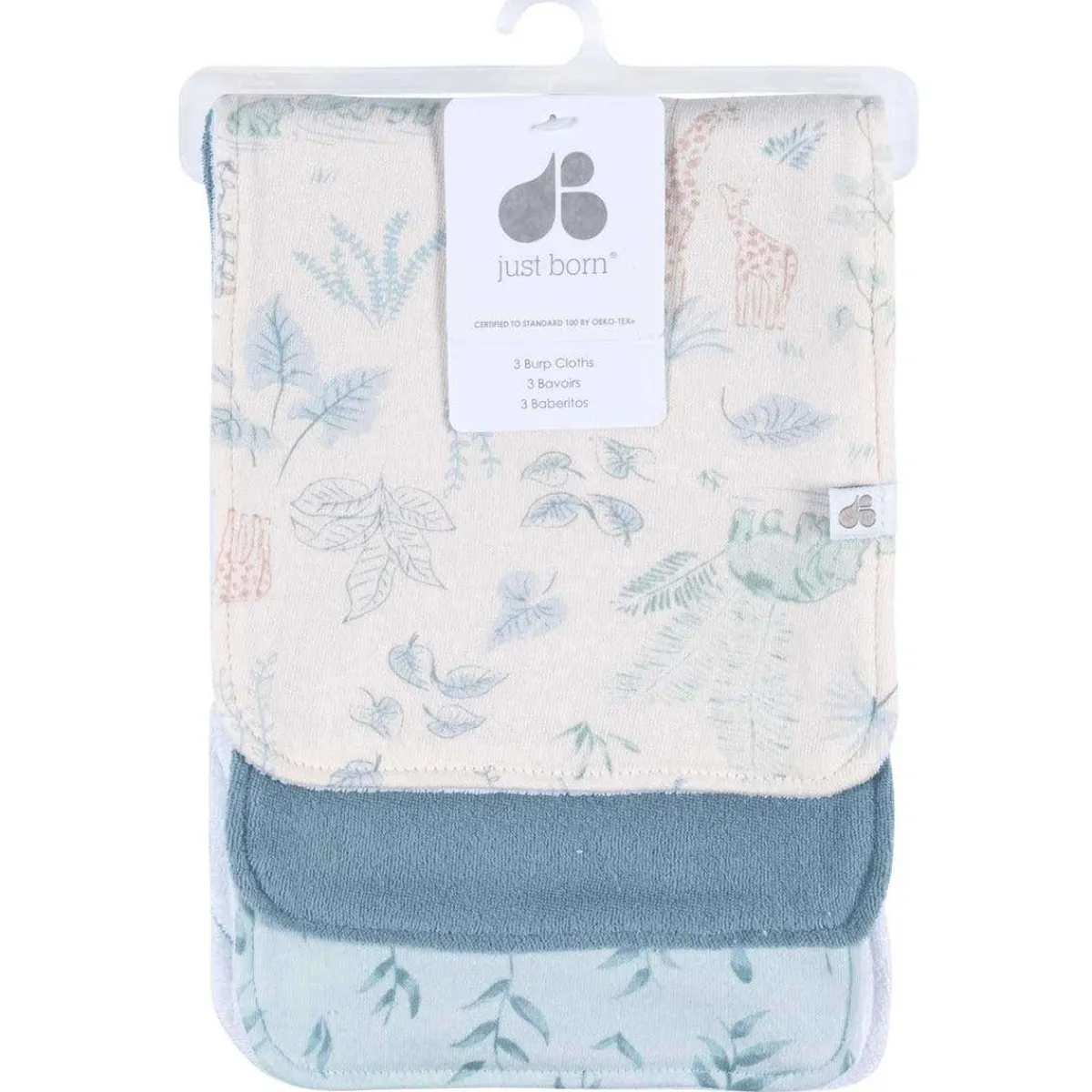 Bibs + Burps-Just Born Burp Cloth (3 Pack)
