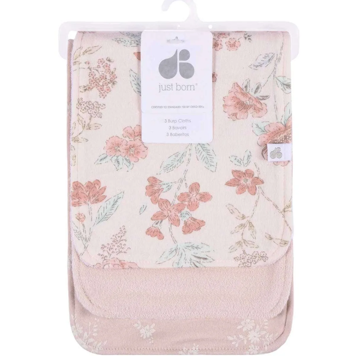 Bibs + Burps-Just Born Burp Cloth (3 Pack)