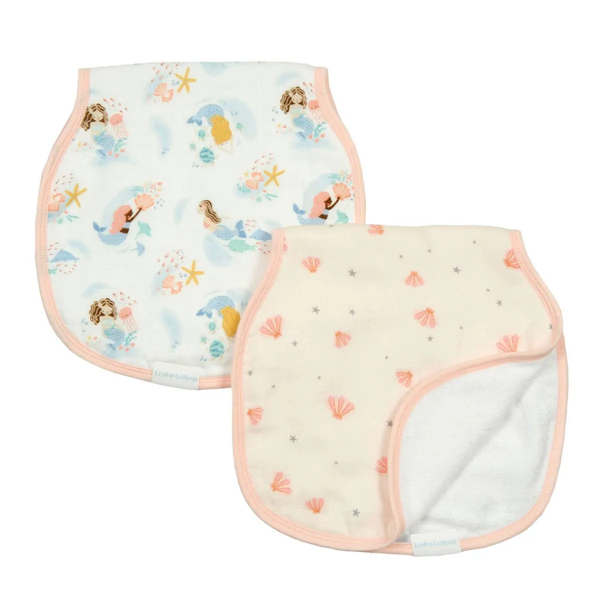 Bibs + Burps-LouLou Lollipop Burp Cloth (2 Pack)