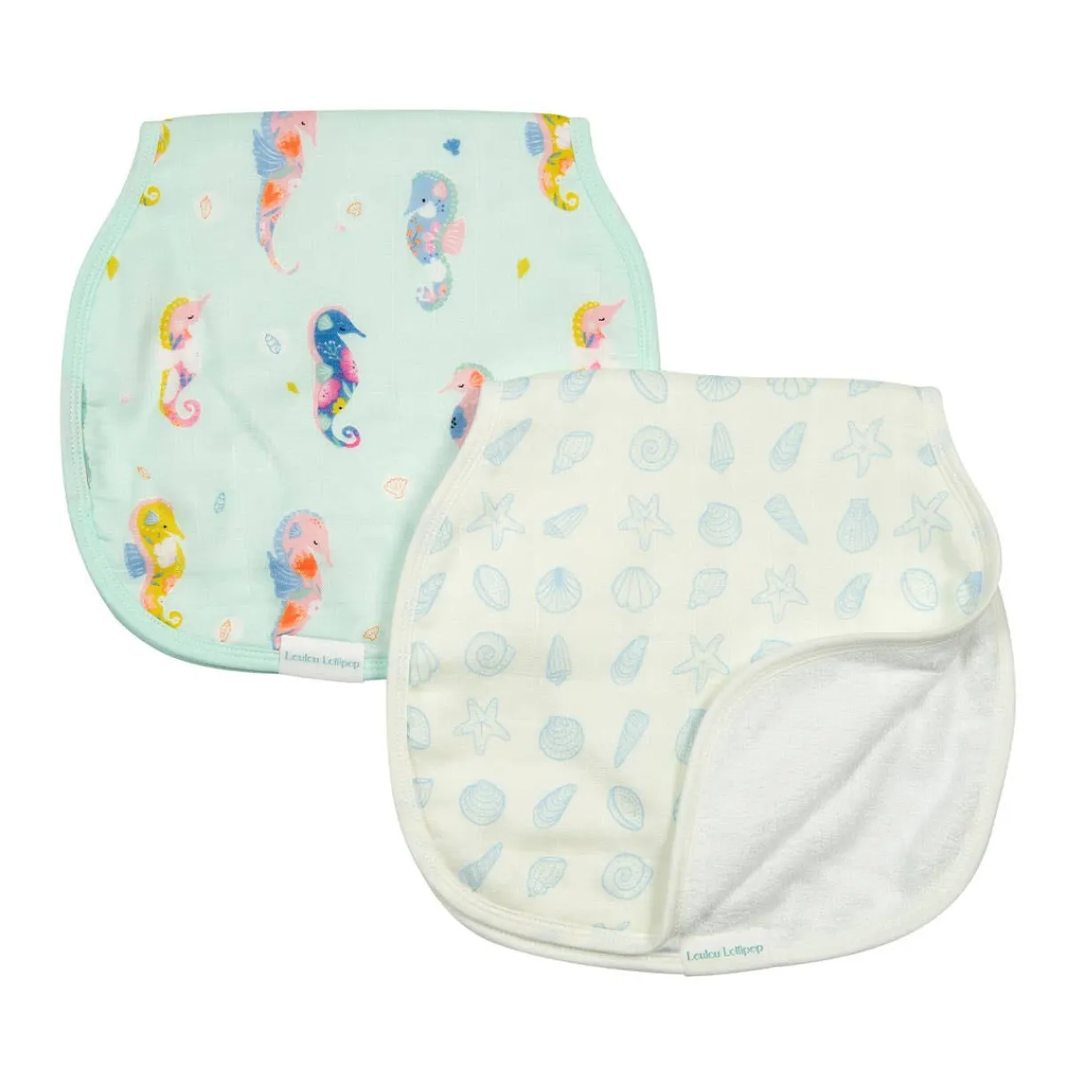Bibs + Burps-LouLou Lollipop Burp Cloth (2 Pack)