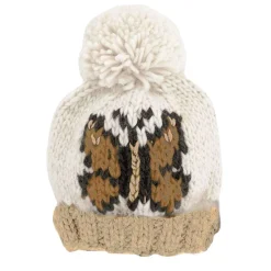 Beanies|Winter Hats-Huggalugs Butterfly Beanie Natural