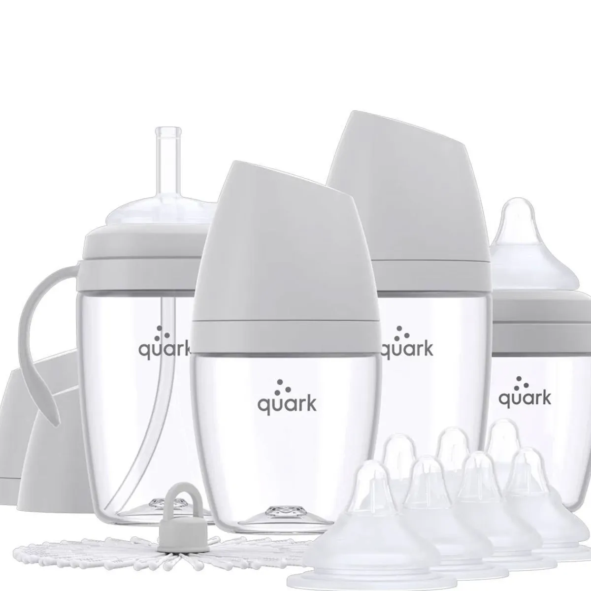 Baby Bottle Sets|Baby Bottles-Quark Baby BuubiBottle Bundle Grey