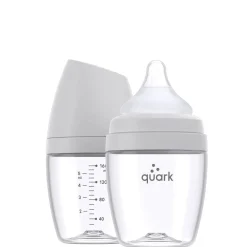 Baby Bottles|Baby Bottle Sets-Quark Baby BuubiBottle MINI (5 oz, 2 Pack) Grey