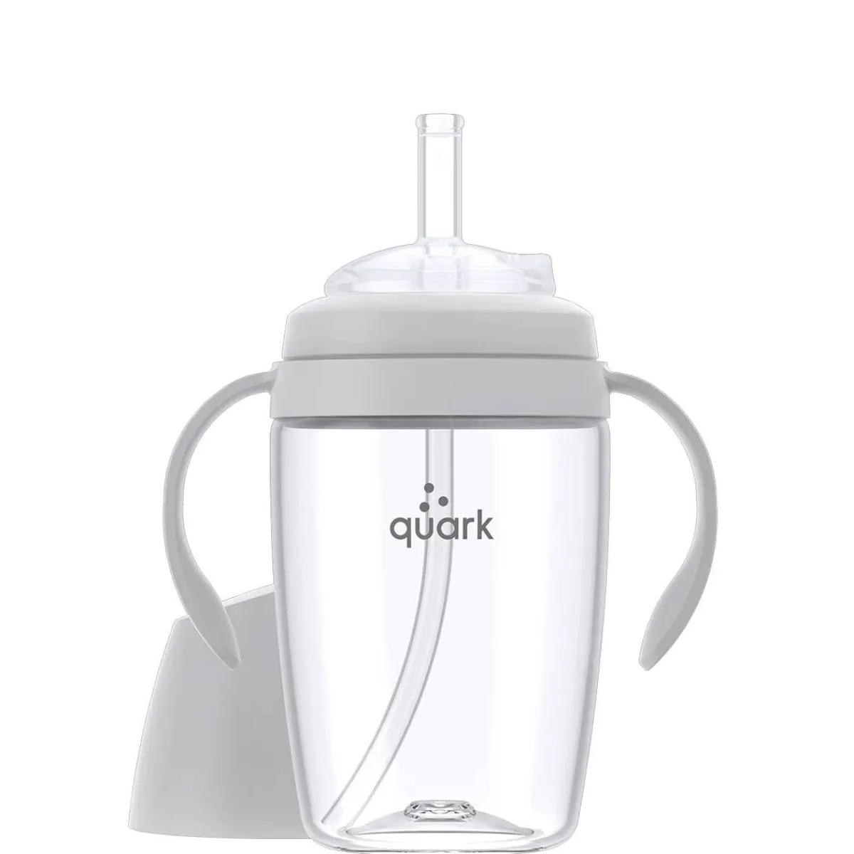 Sippy Cups + Straw Cups-Quark Baby BuubiBottle Sip (8 oz) Grey