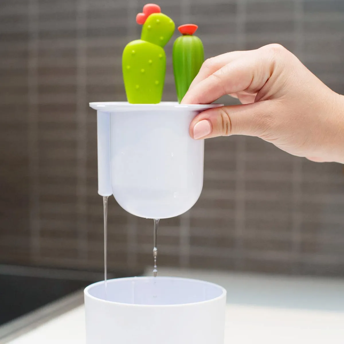 Bottle Brushes + Drying Racks-Boon Inc. Cacti Brush Set