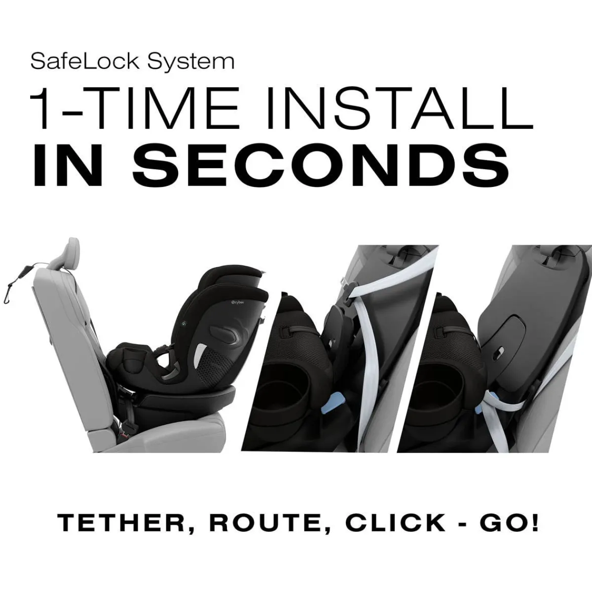Soft Soles|Perforated Sneakers-Cybex Callisto G 360 Car Seat - Nightfall Black