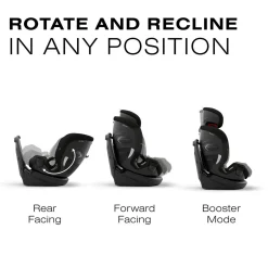 Soft Soles|Perforated Sneakers-Cybex Callisto G 360 Car Seat - Nightfall Black