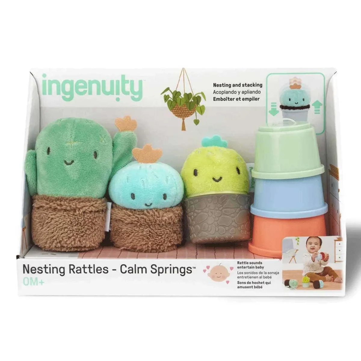 Plush Rattles + Teethers|Rattles-Ingenuity Calm Springs Nesting Rattles