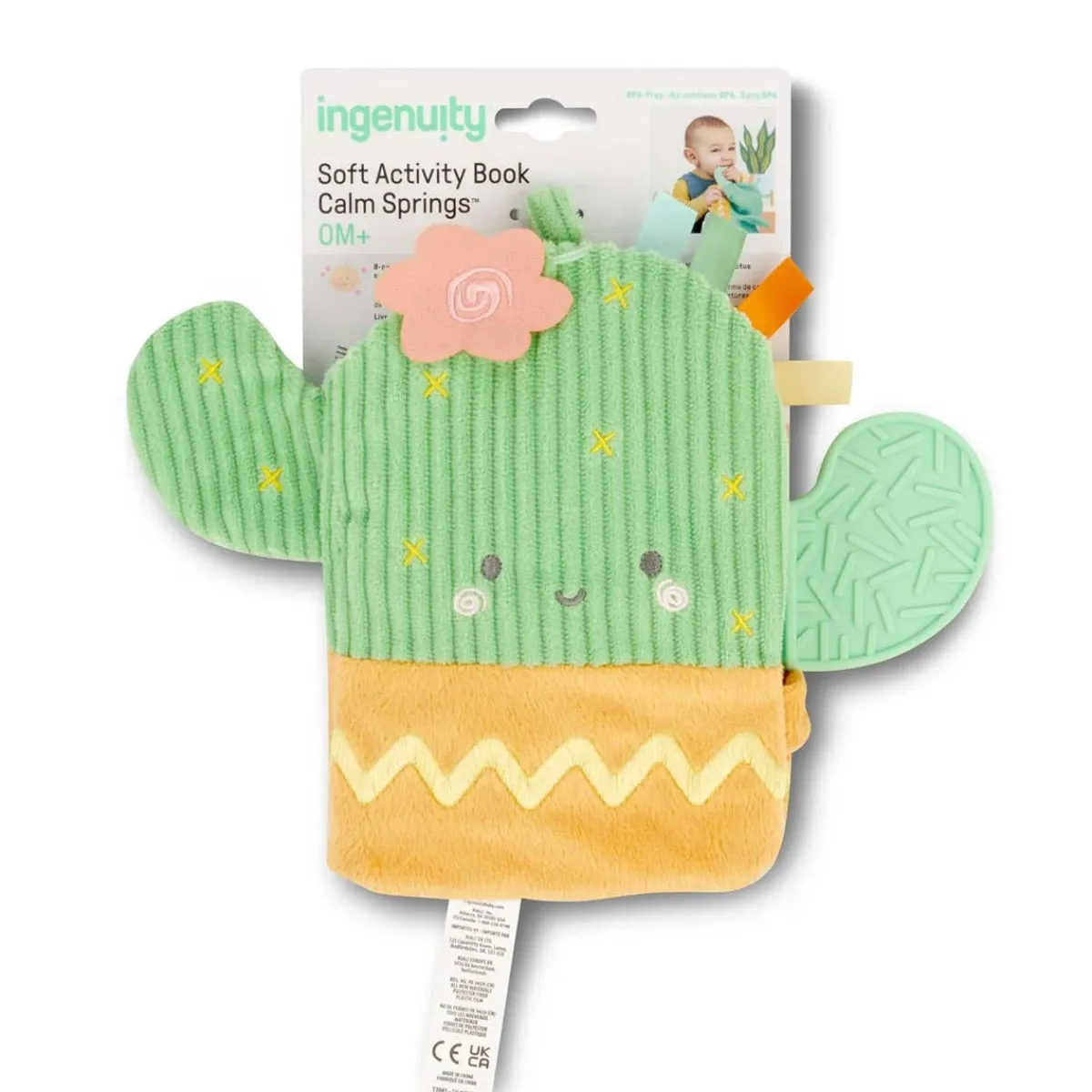 Infant Soft Books|Plush Rattles + Teethers-Ingenuity Calm Springs Soft Teething Activity Book