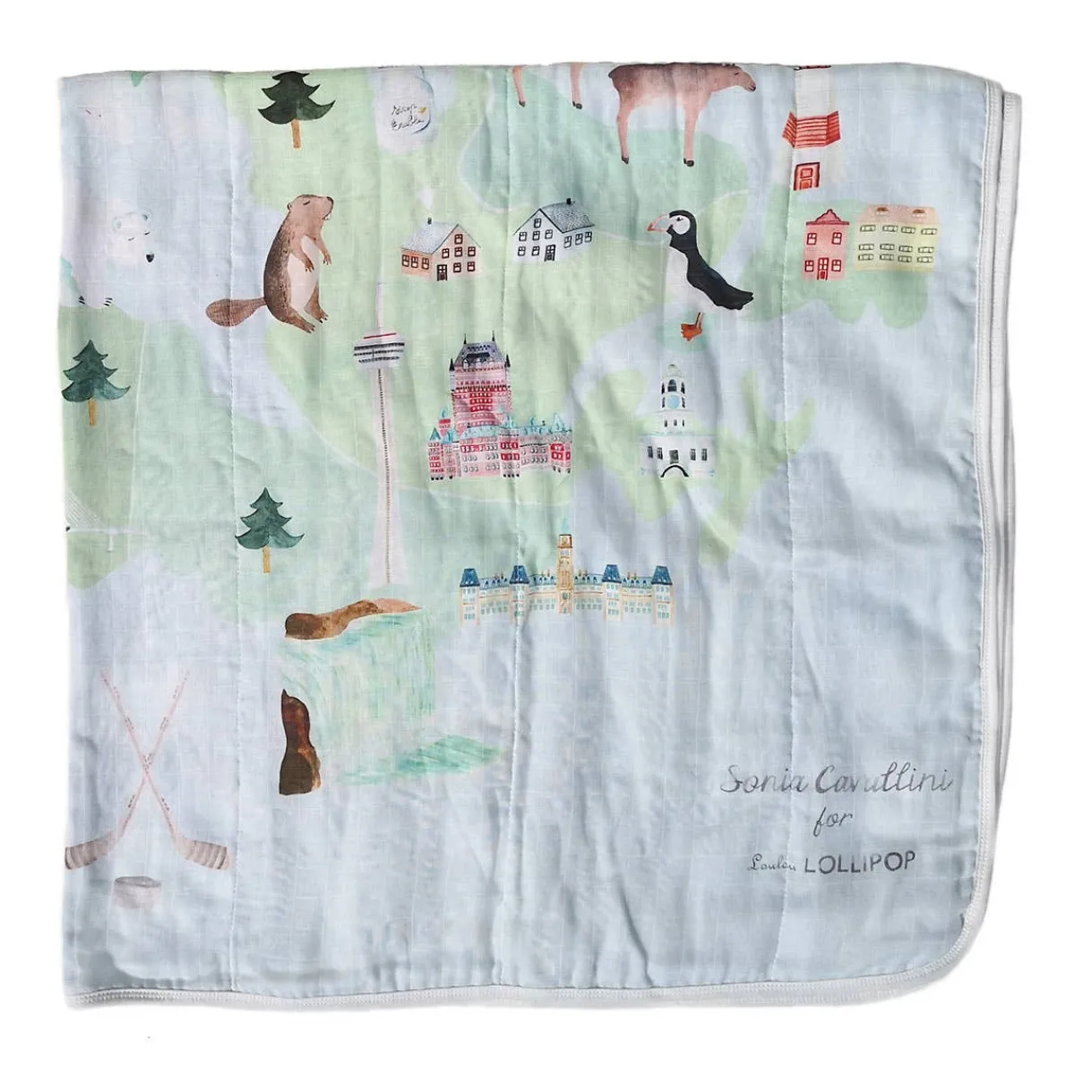 Kids Bedding|Blankets-LouLou Lollipop Canada Muslin Quilt Blanket