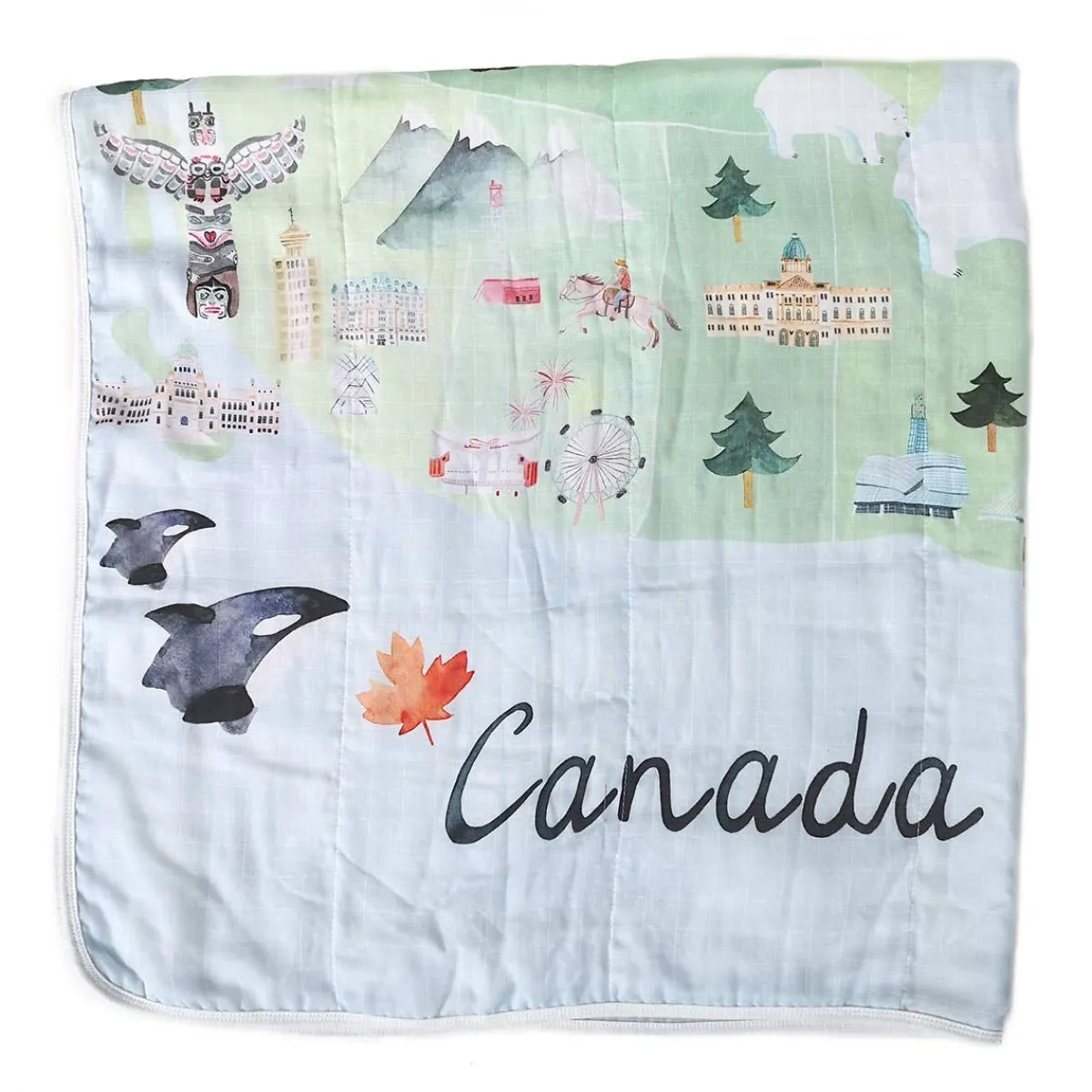 Kids Bedding|Blankets-LouLou Lollipop Canada Muslin Quilt Blanket